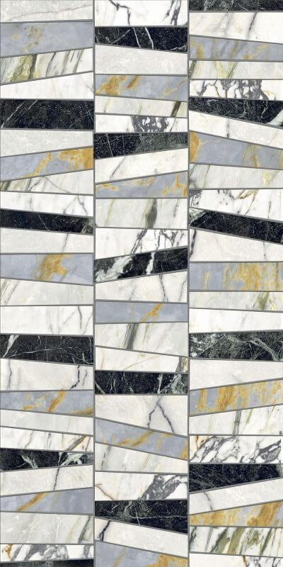 Декор Ariana Ceramica Epoque 21 Tesserae Ant R, 60x120, под мозаику, серый, лаппатированный