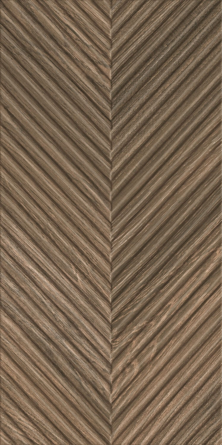 Настенная плитка Paradyz Afternoon Brown B Struktura Rekt, 29.8x59.8, под дерево, коричневая, матовая