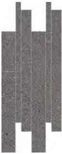 Декор Ergon Grain Stone Listelli sfalsati Dark Nat., 30x60, под камень, чёрный, матовый