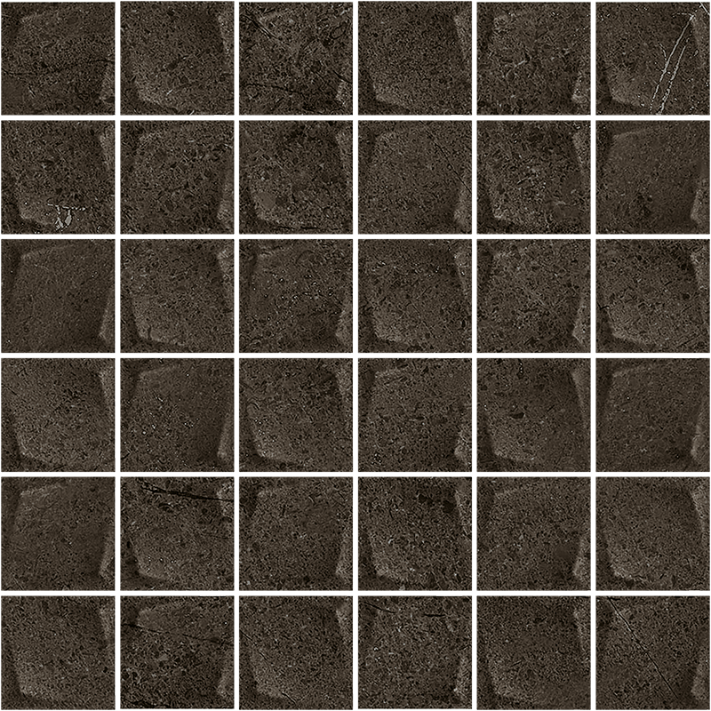 Мозаика Paradyz Minimal Stone Nero Mozaika Prasowana K., 29.8x29.8, под камень, антрацит, матовая