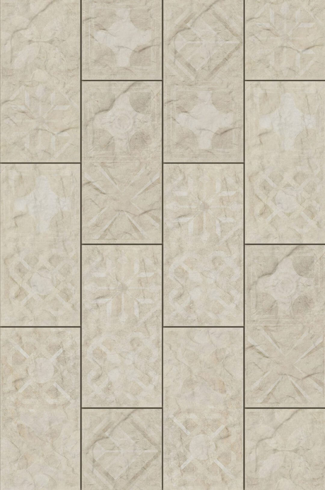 Декор Cerrad Torstone Bianco Decor, 14.8x30, под камень, бежевый, матовый