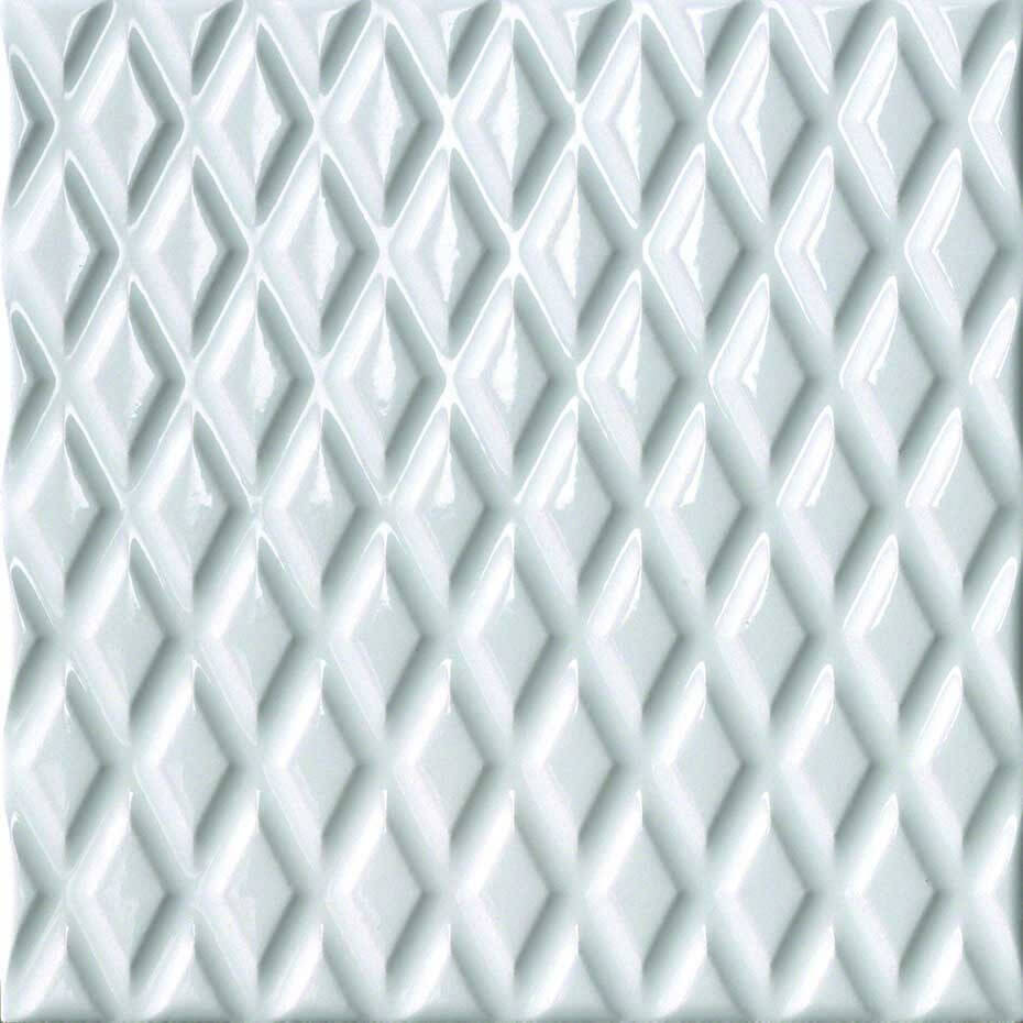 Настенная плитка Cerasarda Parentesi Quadra Parentesi A Bianco Puro, 20x20, моноколор, белая, глянцевая