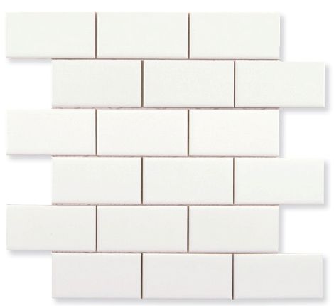 Мозаика Adex Neri Liso PB Blanco Z  Enmallado, 30.5x30.9, моноколор, белая, глянцевая