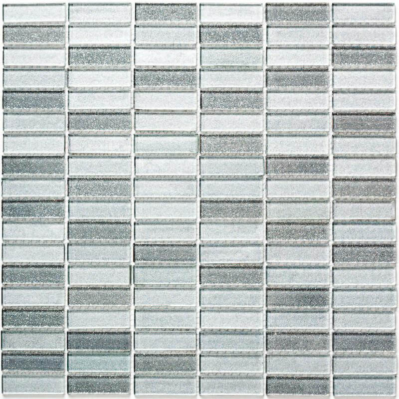 Мозаика Bonaparte Mosaics Silver Light, 30x30.5, под металл, серебряная, глянцевая