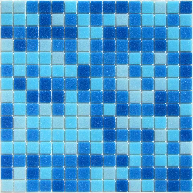 Мозаика Bonaparte Mosaics Aqua 100, 32.7x32.7, моноколор, синяя, матовая