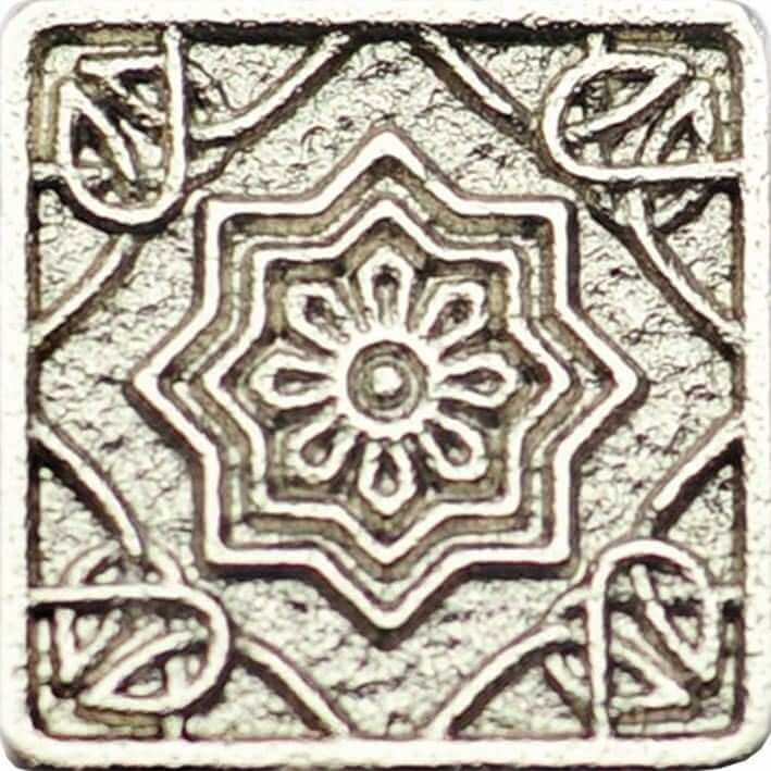 Вставка Kavarti Maghrib Nickel, 3x3, орнамент, бронзовая, лаппатированная