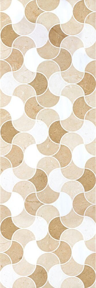 Декор Sant'Agostino Themar Shanghai Warm, 25x75, геометрия, бежевый, матовый