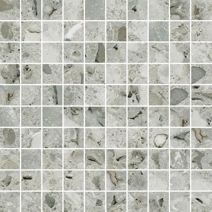Мозаика Cerim Timeless Ceppo Di Gre  Mosaico  Luc, 30x30, под мрамор, серая, глянцевая