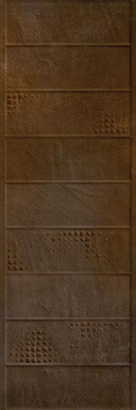 Декор Ibero Abacus Concept Cobre, 20x60, под металл, коричневый, матовый