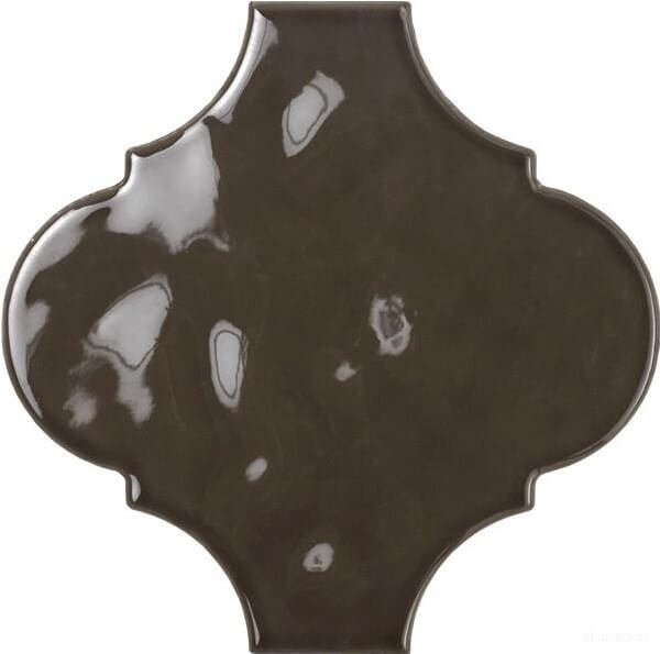 Настенная плитка Tonalite Arabesque Silk Silk Tabacco, 14.5x14.5, моноколор, коричневая, полированная