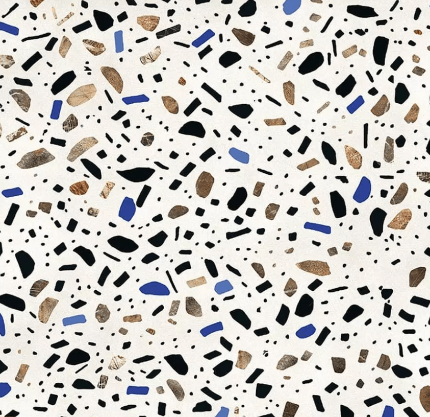 Керамогранит Fioranese Ceramica Ghiaia Bianco Nat, 60x60, имитация терраццо, белый, матовый