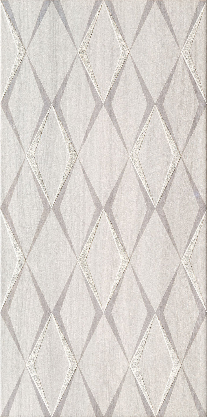 Декор Tubadzin Edello Dekor Geo, 22.3x44.8, геометрия, серый, глянцевый