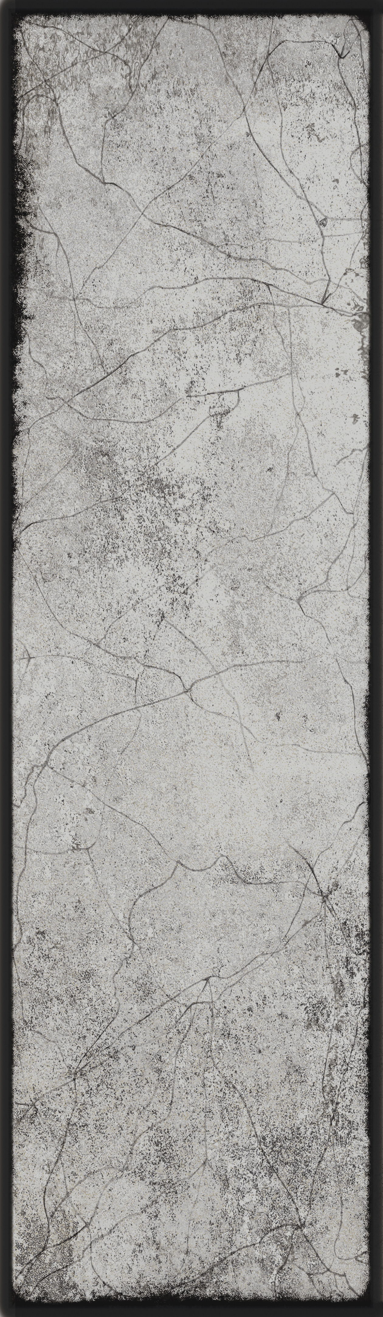 Настенная плитка Керамин Брайт 7, 7.75x27.5, кракелюр, серая, глянцевая