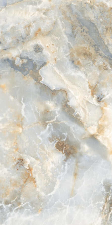 Керамогранит Neodom Grand Classic Chiaro Polished, 80x160, под оникс, серый, полированный