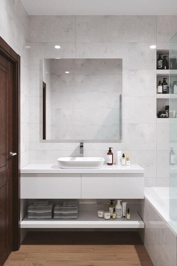 Настенная плитка Venis Shine Platino, 33.3x100, под металл, белая, полированная