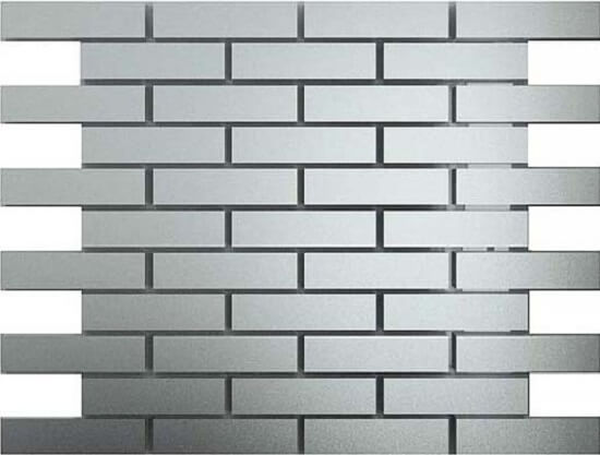 Мозаика ДСТ Мозаика Зеркальная См8025, 30x30, под мозаику, серебряная, матовая