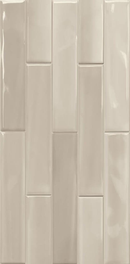 Настенная плитка Sant'Agostino Shadebox Taupe, 7.3x30, под майолику, бежевая, глянцевая