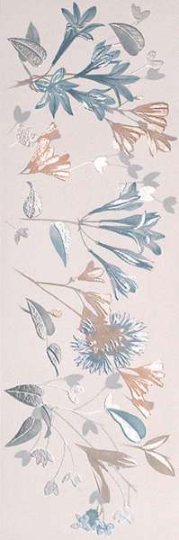 Настенная плитка FAP Ceramiche Deco&More Flower Romance RT, 30.5x91.5, под обои, бежевая, матовая