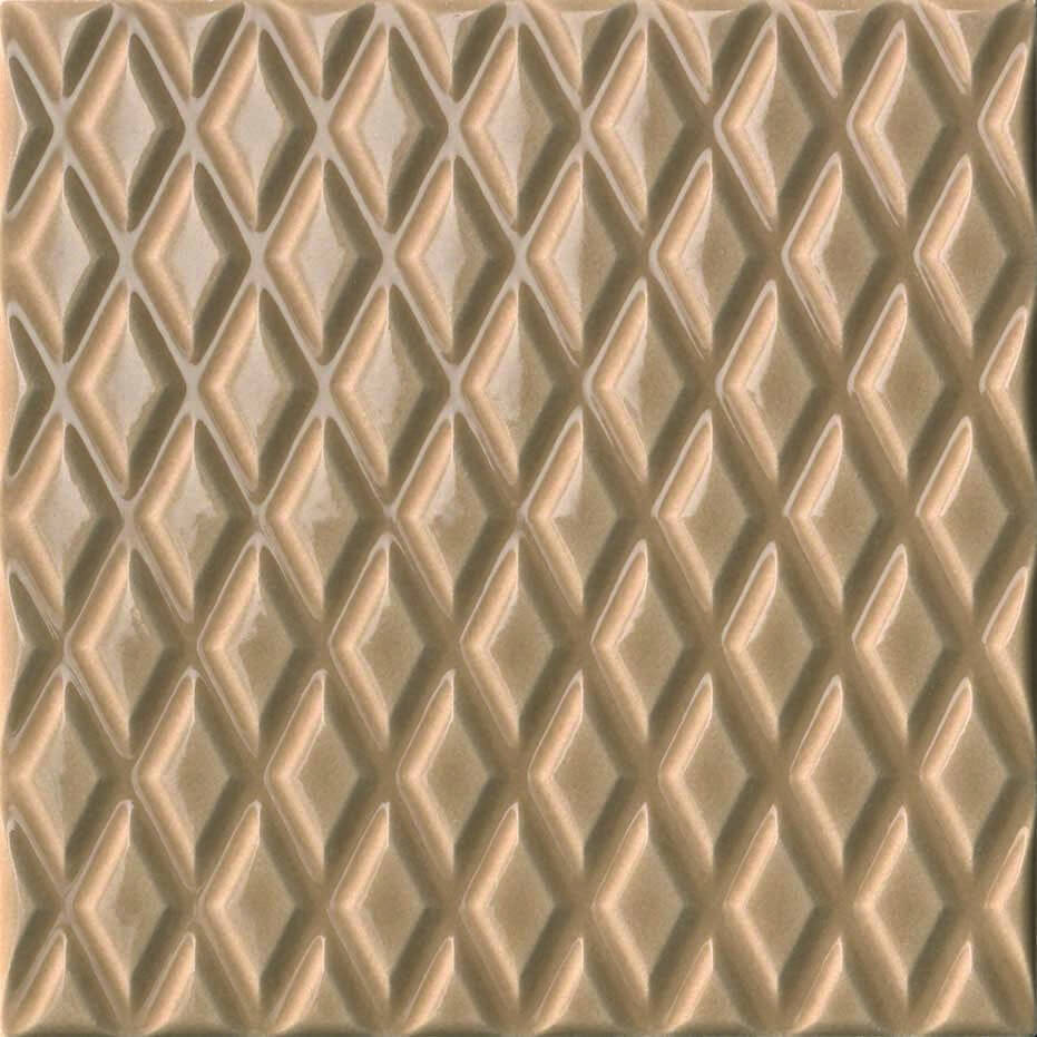 Настенная плитка Cerasarda Parentesi Quadra Parentesi A Bamboo, 20x20, моноколор, бежевая, глянцевая