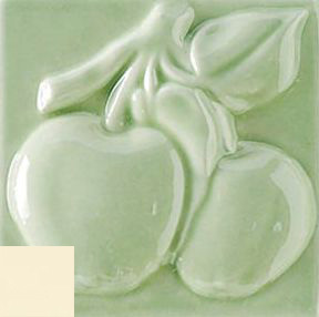 Декор Ceramica Grazia Listelli Mela Panna, 6.5x6.5, кухонная тематика, бежевый, глянцевый