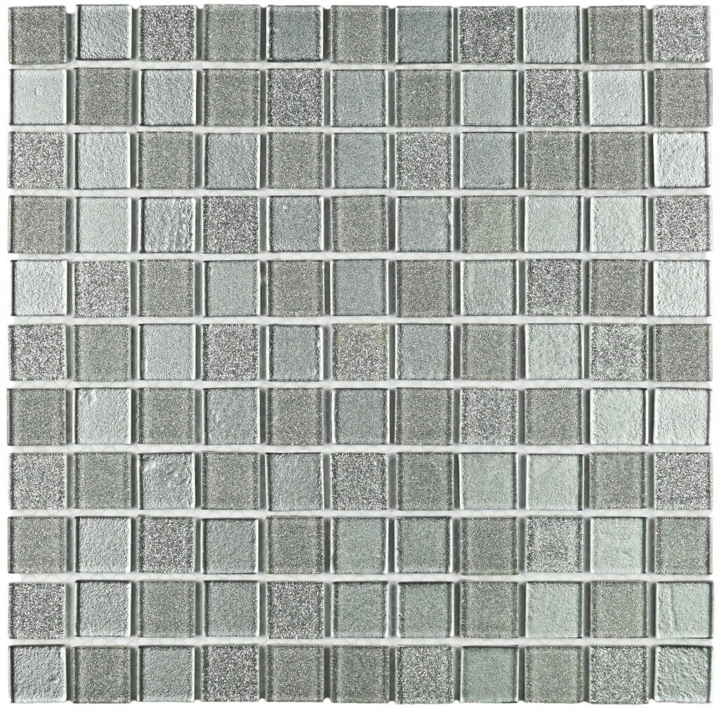 Мозаика Bonaparte Mosaics Shine Silver, 30x30, моноколор, серебряная, глянцевая