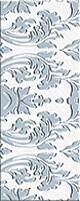 Бордюр Azori Chateau Border Lis, 8x20.1, под обои, голубой, глянцевый