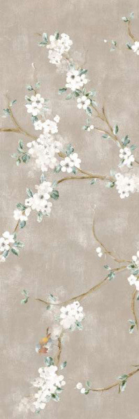 Настенная плитка Ragno Mixed Rosa Decoro Fiori di Pesco A Rett, 40x120, под бетон, бежевая, матовая