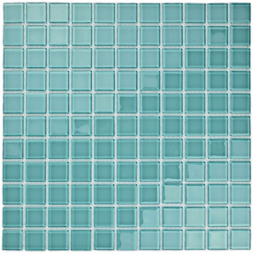 Мозаика Bonaparte Mosaics Azov, 30x30, моноколор, голубая, глянцевая