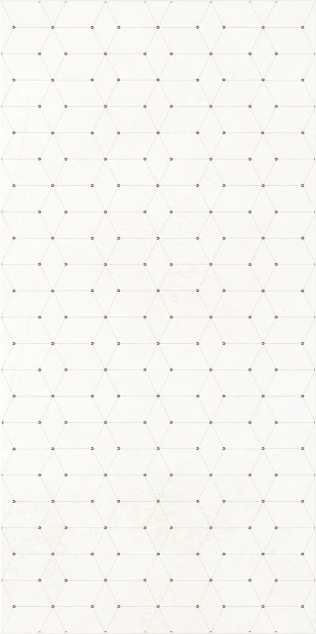 Декор Creto Naomi Cremo, 30x60, геометрия, белый, матовый
