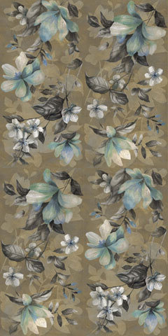 Настенная плитка Dado Ceramica Wallpapers Fiore Oro, 60x120, под обои, мультиколор, матовая