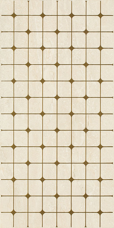 Настенная плитка Paradyz Anello Beige Inserto B, 30x60, геометрия, бежевая, глянцевая