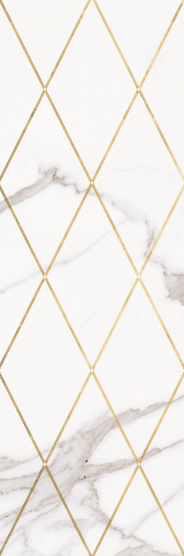 Декор LB-Ceramics Миланезе Дизайн Римский каррара, 20x60, геометрия, белый, глянцевый