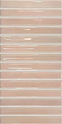 Настенная плитка DNA Tiles Flash Bars Blush, 12.5x25, под майолику, розовая, глянцевая