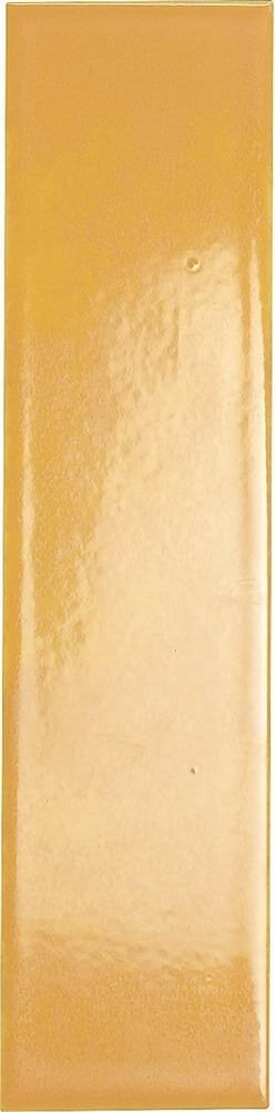 Настенная плитка APE Reality Sahara, 7.5x30, моноколор, жёлтая, глянцевая