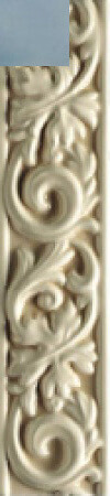 Бордюр Ceramica Grazia Essenze Voluta  Genziana, 6x26, под обои, серый, глянцевый
