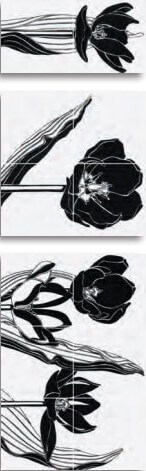 Декор Bardelli Tuli-tuli 2 A, 20x20, с рисунком, белый, глянцевый