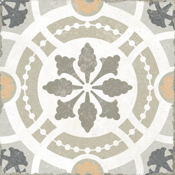 Керамогранит Nanda Tiles Gabana Bahia, 20x20, орнамент, мультиколор, матовый