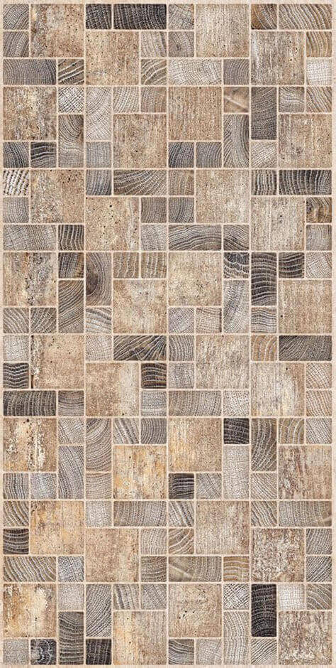 Декор Нефрит Керамика Тоскана, 25x50, под мозаику, бежевый, глянцевый