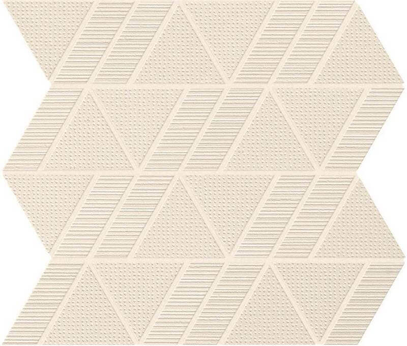 Мозаика Atlas Concorde Aplomb Cream Mosaico Triangle, 30.5x31.5, под обои, бежевая, матовая