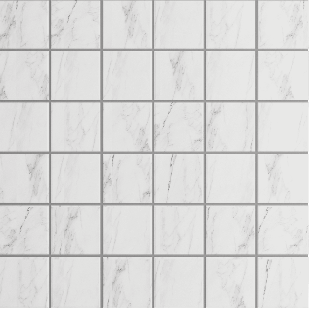 Мозаика Ametis by Estima Supreme Platinum SM01  Неполир./Полир., 30x30, под мрамор, белая, матово-глянцевая