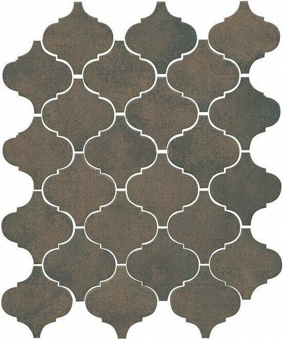 Мозаика Kerama Marazzi Арабески котто Коричневый, 26x30, под бетон, коричневая, матовая