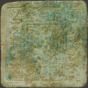 Декор Settecento Maya Inserto Yucatan B Verde, 32.7x32.7, под обои, зелёный, матовый