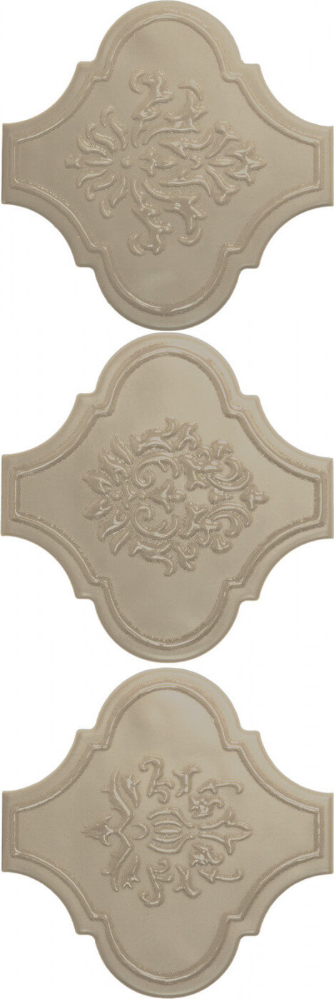 Декор Tonalite Satin Dec Arabesque Lino, 14.5x14.5, моноколор, коричневый, глянцевый
