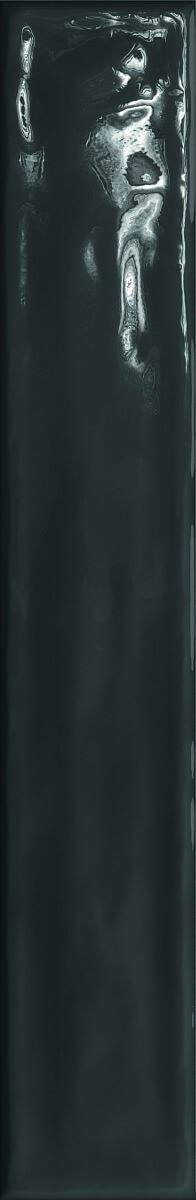 Настенная плитка Vilar Albaro Ava Black, 5x30, под майолику, чёрная, глянцевая