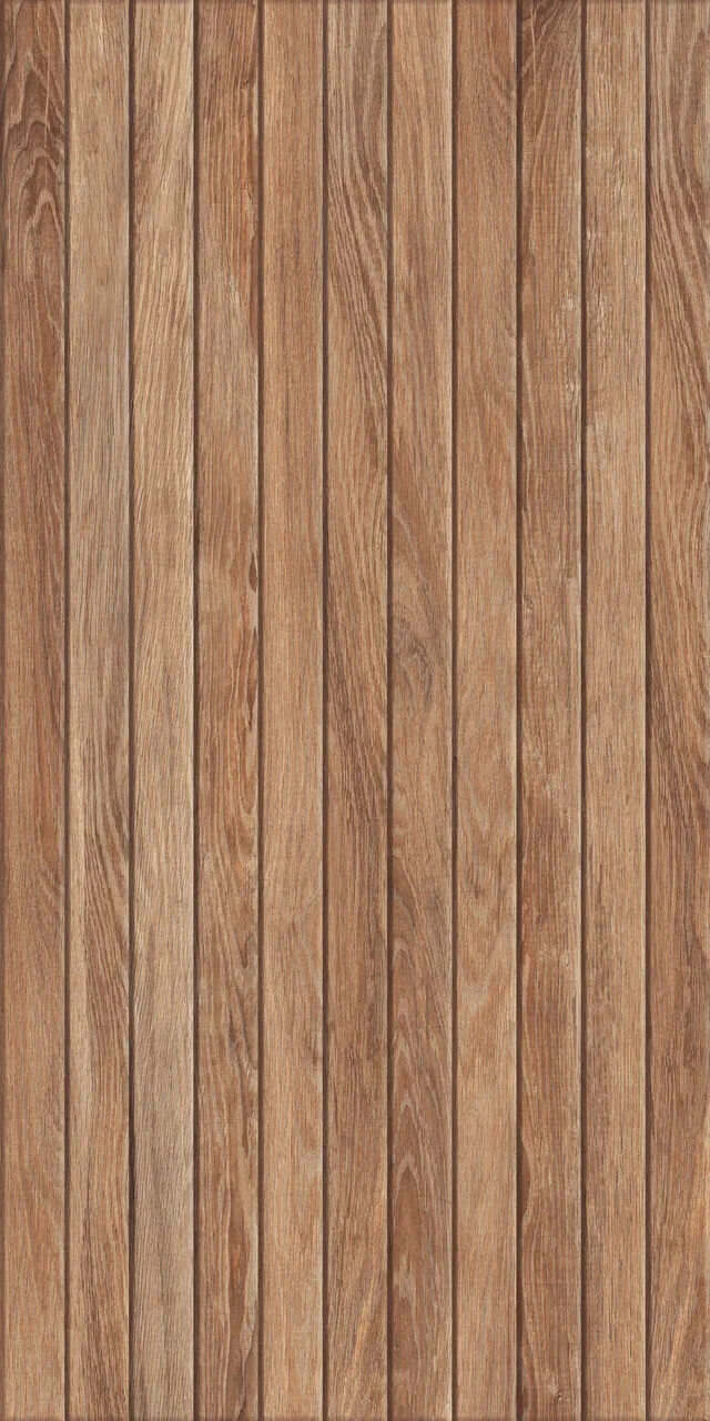 Керамогранит Meissen Harmony Коричневый рельеф ректификат, 44.8x89.8, под дерево, коричневый, матовый