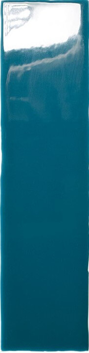 Настенная плитка DNA Tiles Eclat Ocean, 7.5x30, под майолику, синяя, глянцевая