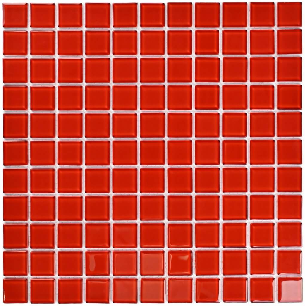 Мозаика Bonaparte Mosaics Red Glass, 30x30, моноколор, красная, глянцевая