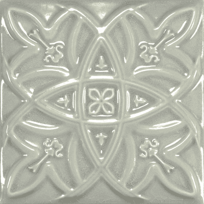 Декор Amadis Fine Tiles Antique Crackle Deco Relieve Greengreycrack, 15x15, под обои, серый, рельефный