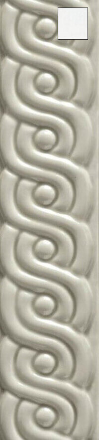Бордюр Ceramica Grazia New Classic Impero Bianco, 6x26, под обои, белый, глянцевый