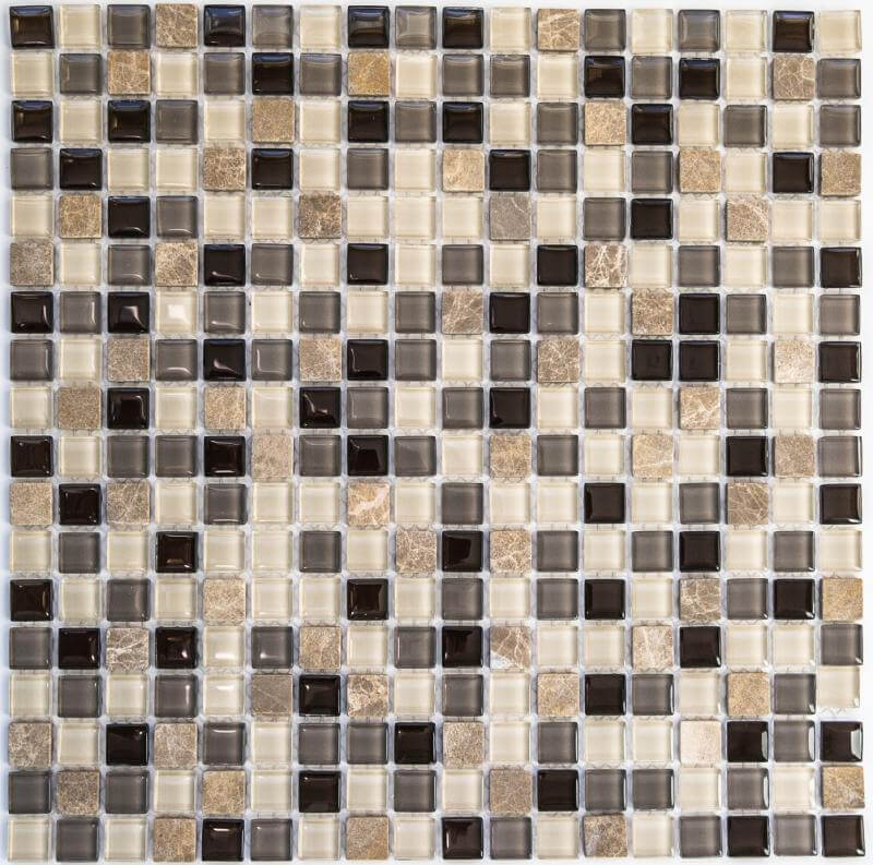 Мозаика Bonaparte Mosaics Amelia, 30x30, моноколор, коричневая, глянцевая